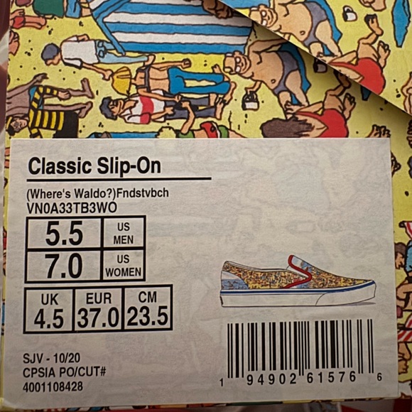 Vans Where's Waldo Classic Slip-Ons - Picture 7 of 8